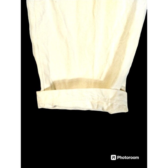 Bala Bala Pants Women's XL Silk Mirror Stud Zip Pockets Winter White Luxury VTG - Picture 9 of 12